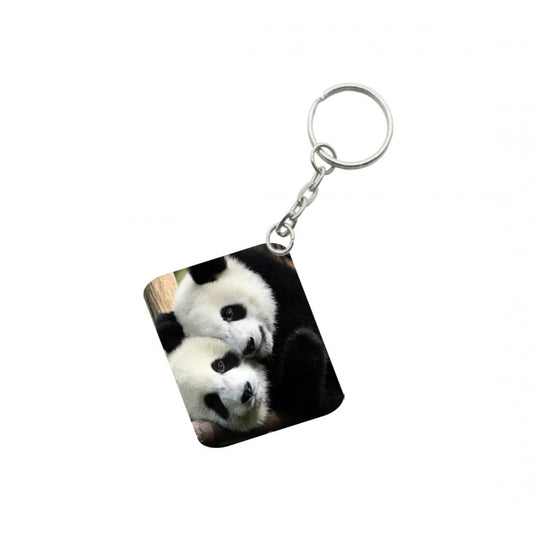 Amfyn Pack Of 3_ Panta One Side Printed Rectangle Designer Keychain (White)