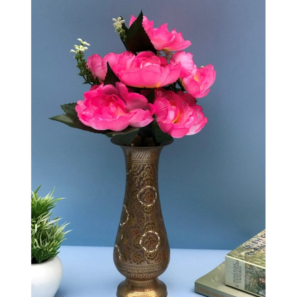 Fashion Artificial Flowers Bunch Bouquet Of 7 Poppy Flowers For Home Decoration (Light Pink, Material:Silk, Polyester)