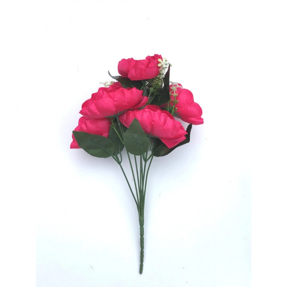 Fashion Artificial Flowers Bunch Bouquet Of 7 Poppy Flowers For Home Decoration (Darkpink, Material:Silk, Polyester)