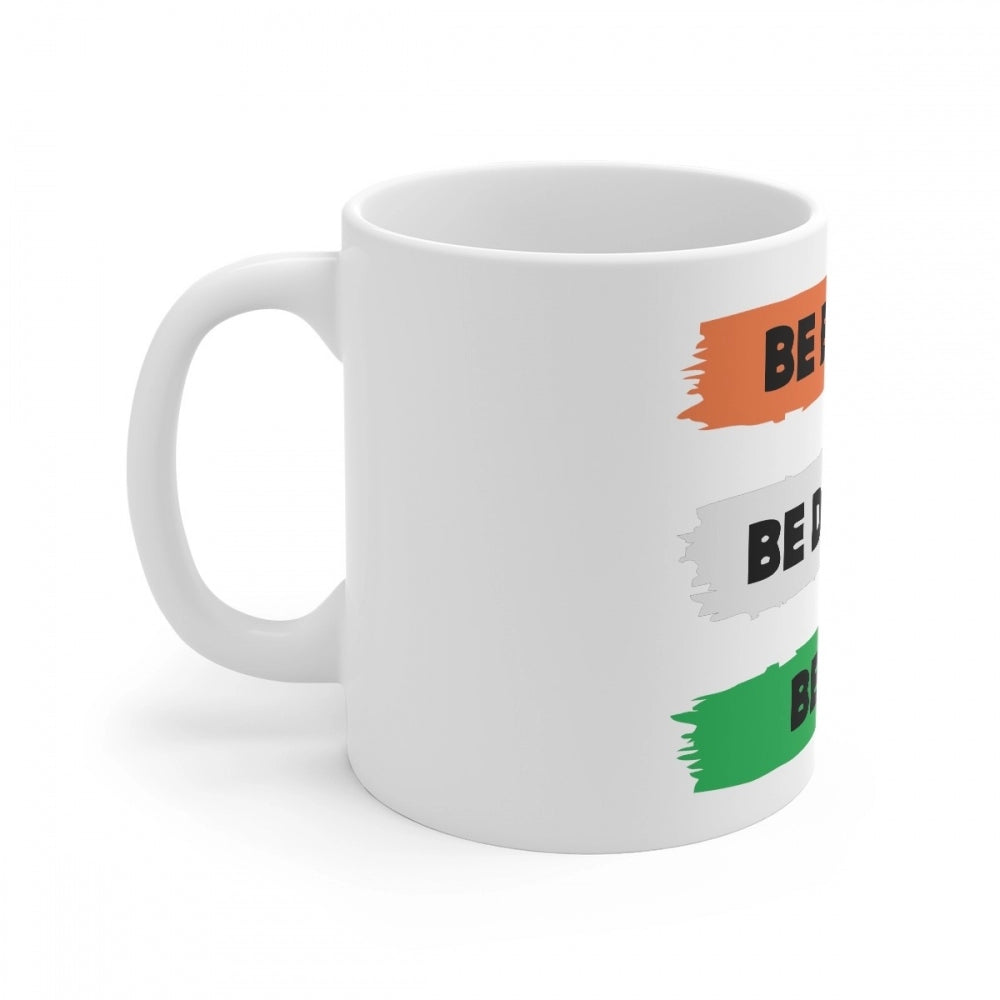 Amfyn Ceramic Be Brave Be Daring Be You Printed Coffee Mug (Color: White, Capacity:330ml)