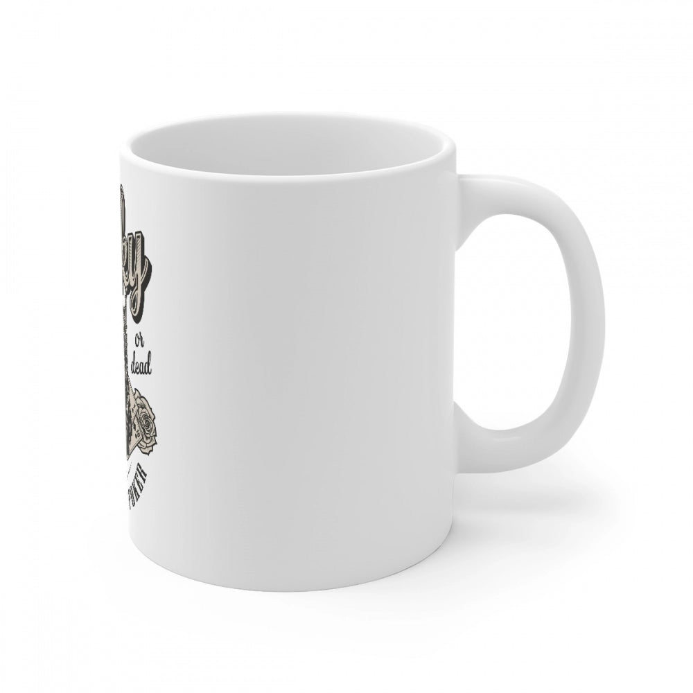 Amfyn Ceramic Gorila Desing Printed Coffee Mug (Color: White, Capacity:330ml)