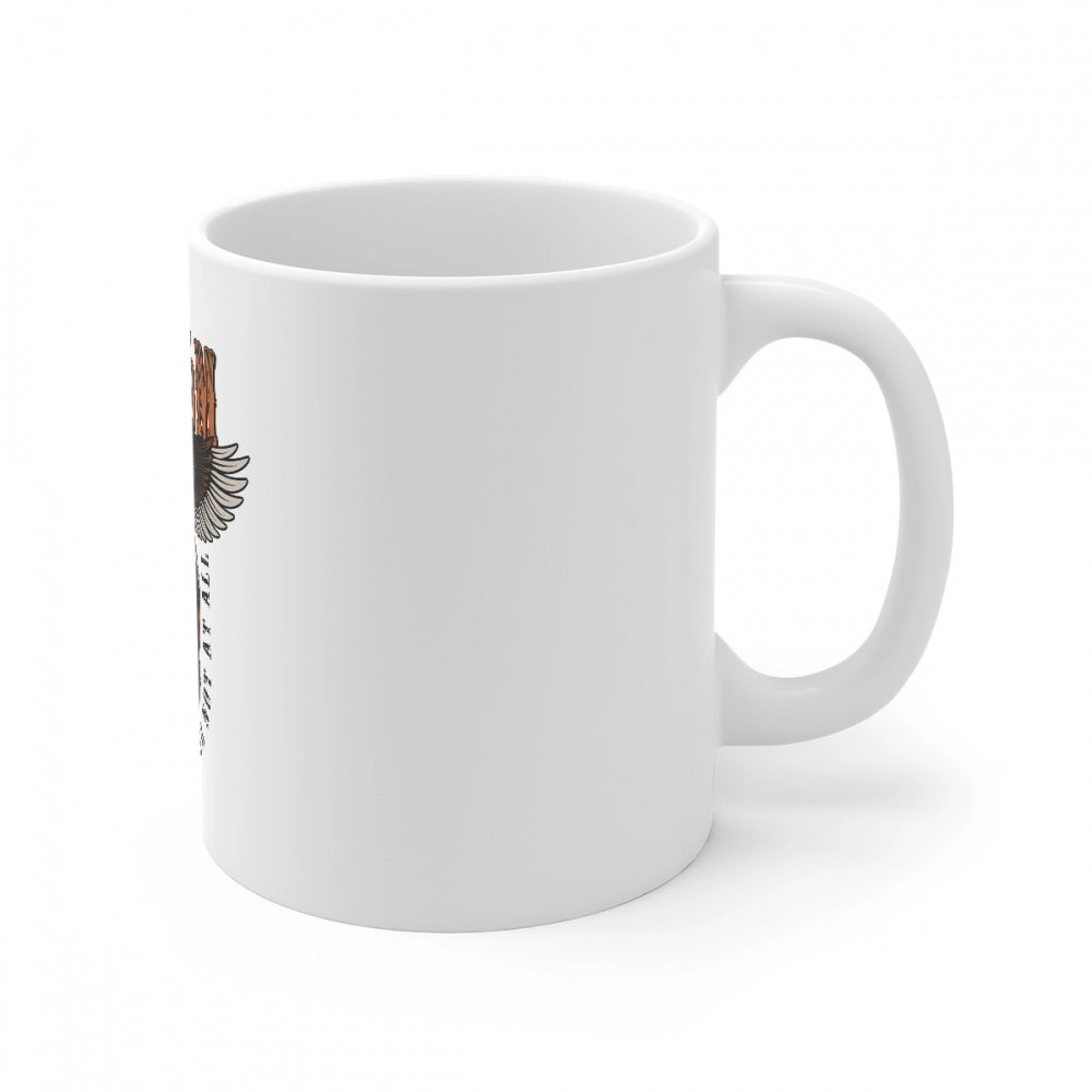 Amfyn Ceramic Gorila Desing Printed Coffee Mug (Color: White, Capacity:330ml)