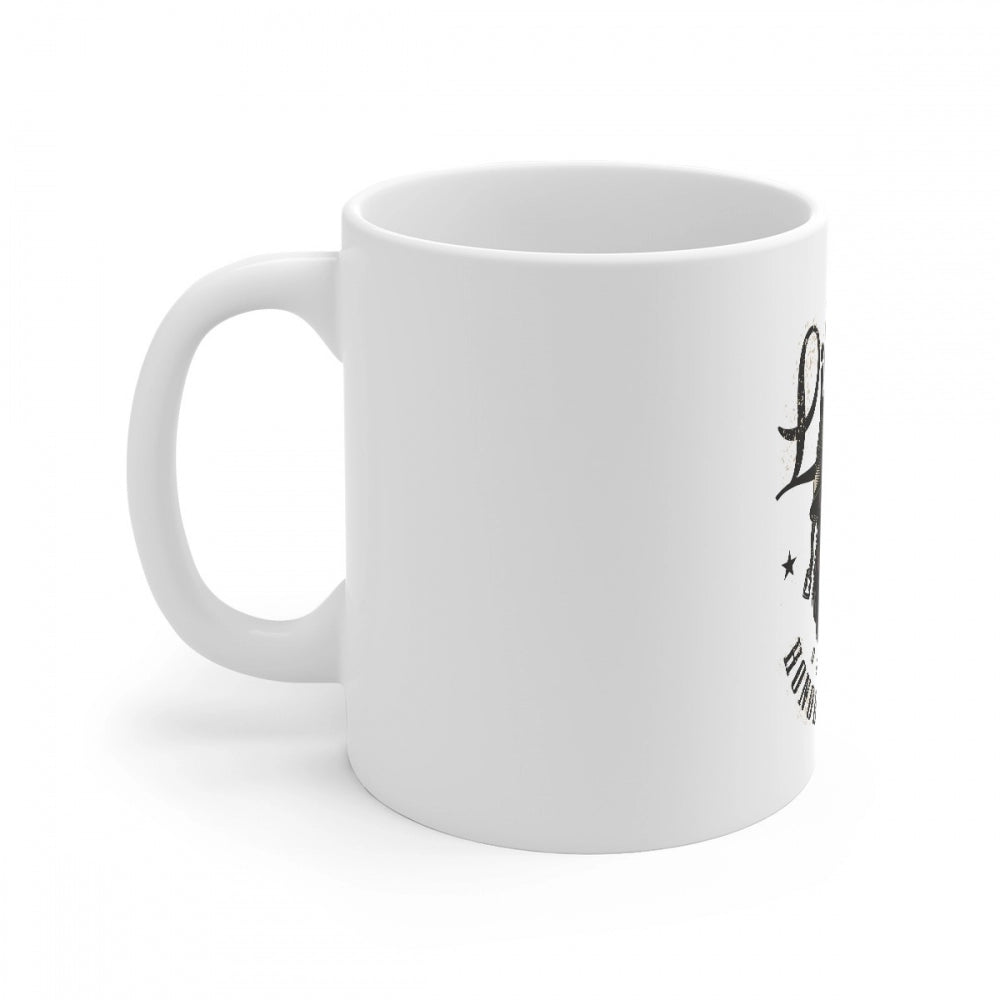 Amfyn Ceramic Gorila Desing Printed Coffee Mug (Color: White, Capacity:330ml)