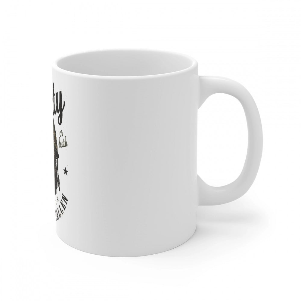 Amfyn Ceramic Gorila Desing Printed Coffee Mug (Color: White, Capacity:330ml)