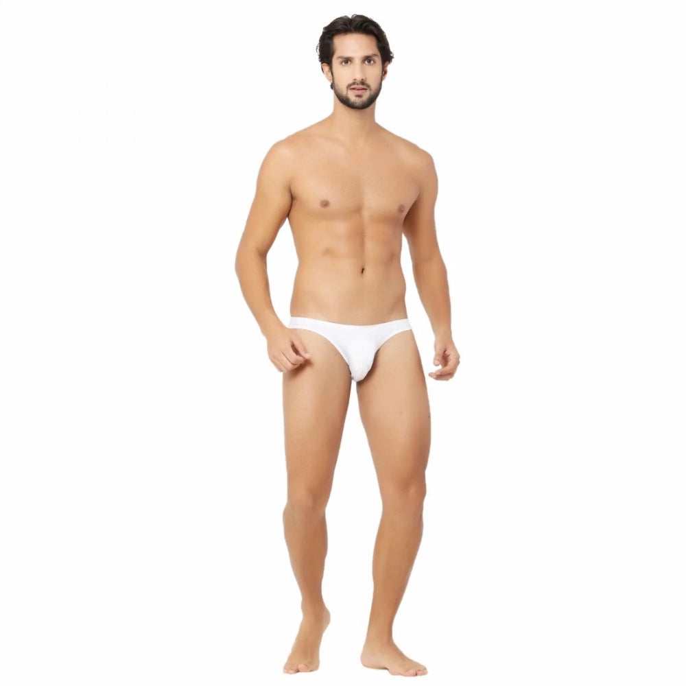 Amfyn Men's Cotton Ultra Soft Briefs Underwear (White)