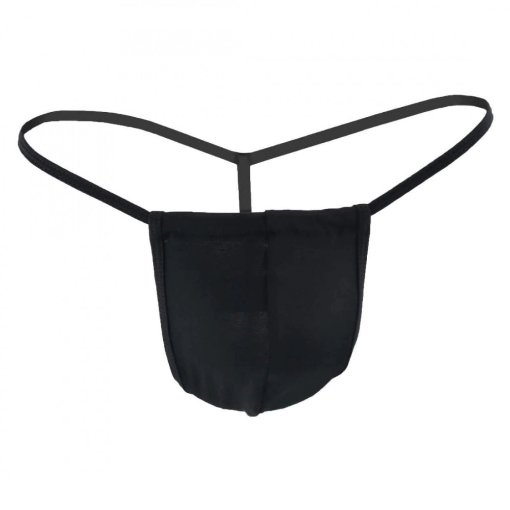 Amfyn Men's Cotton Spandex G String Pouch Underwear Underwear (Black)