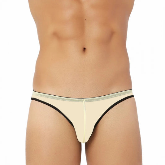 Amfyn Men's Nylon Transparent Briefs Underwear (Mango)