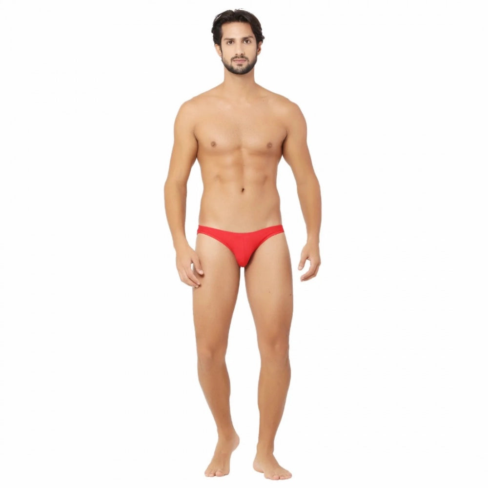 Amfyn Men's Cotton Ultra Soft Briefs Underwear (Red)