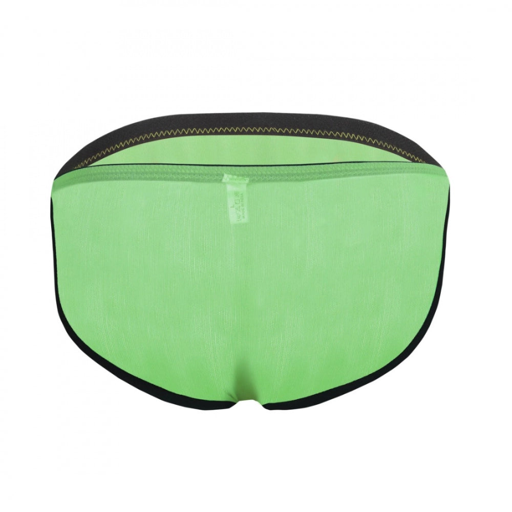 Amfyn Men's Mesh Power Net Transparent Sexy Brief Underwear (Green)