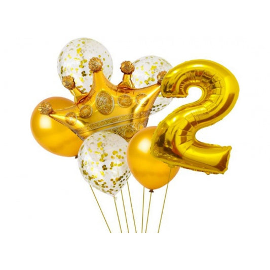 Fashion 2Nd Birthday Decoration Items For Boys Or Girls (Golden)