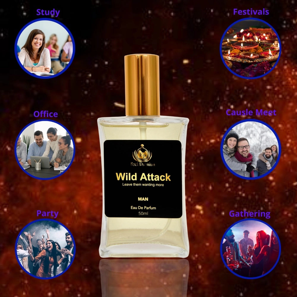 Fashion Europa Wild Attack 50ml Perfume Spray For Men
