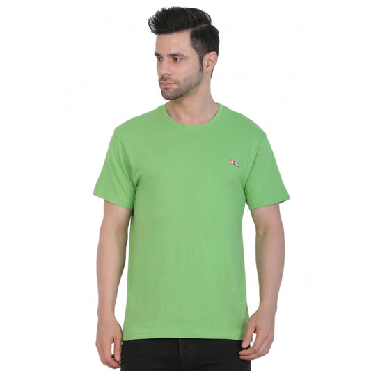 Fashion Men's Cotton Jersey Round Neck Plain Tshirt (Pale Green)