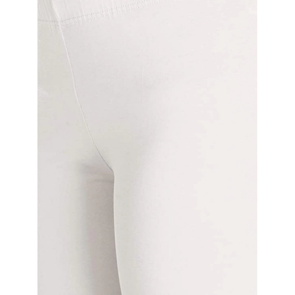 Amfyn Women's Cotton Stretchable Skin Fit Ankle Length Leggings (White)