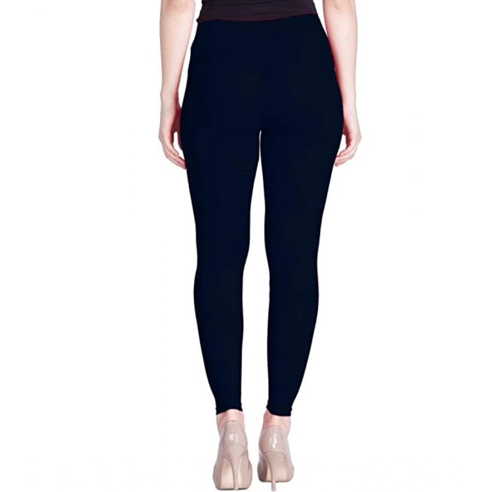 Amfyn Women's Cotton Stretchable Skin Fit Ankle Length Leggings (Navy Blue)