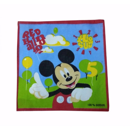 Amfyn Pack Of_8 Micky Mouse Medium Size Handkerchiefs (Color: Assorted)