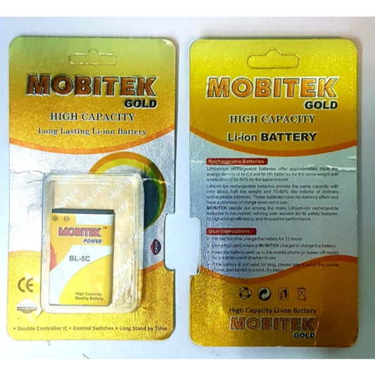 Amfyn Pack Of_2 Mobitek 5C Battery (Color: Assorted)