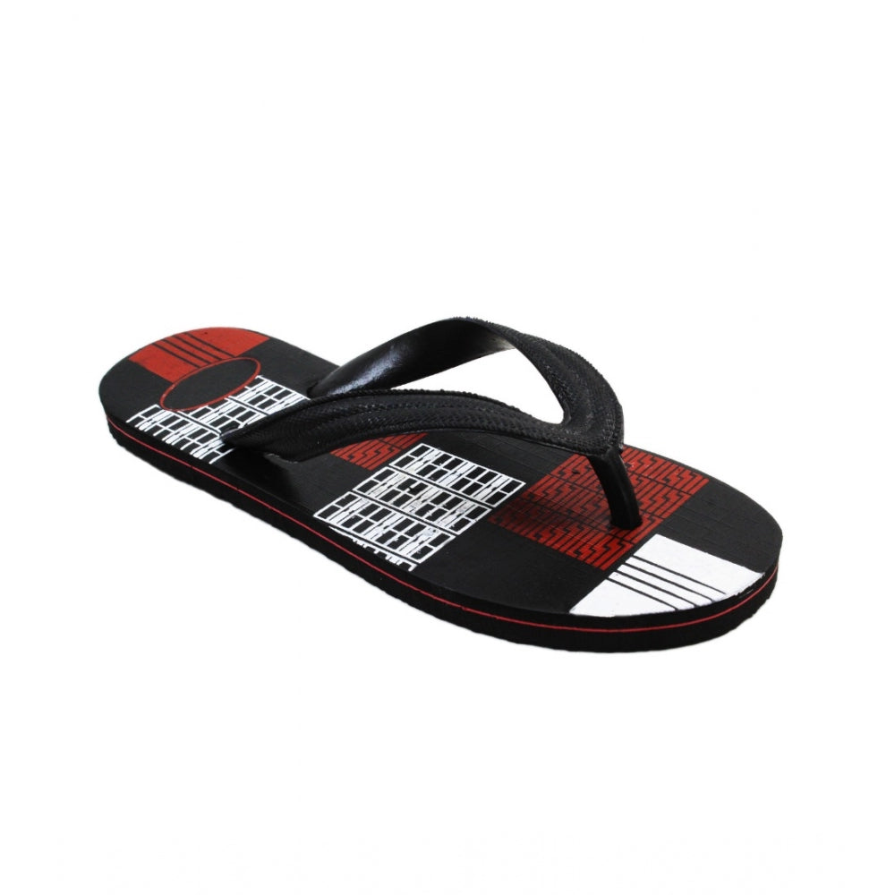 Fashion Unisex Printed Lightweight Flip-Flop Hawai Slipper (Red)