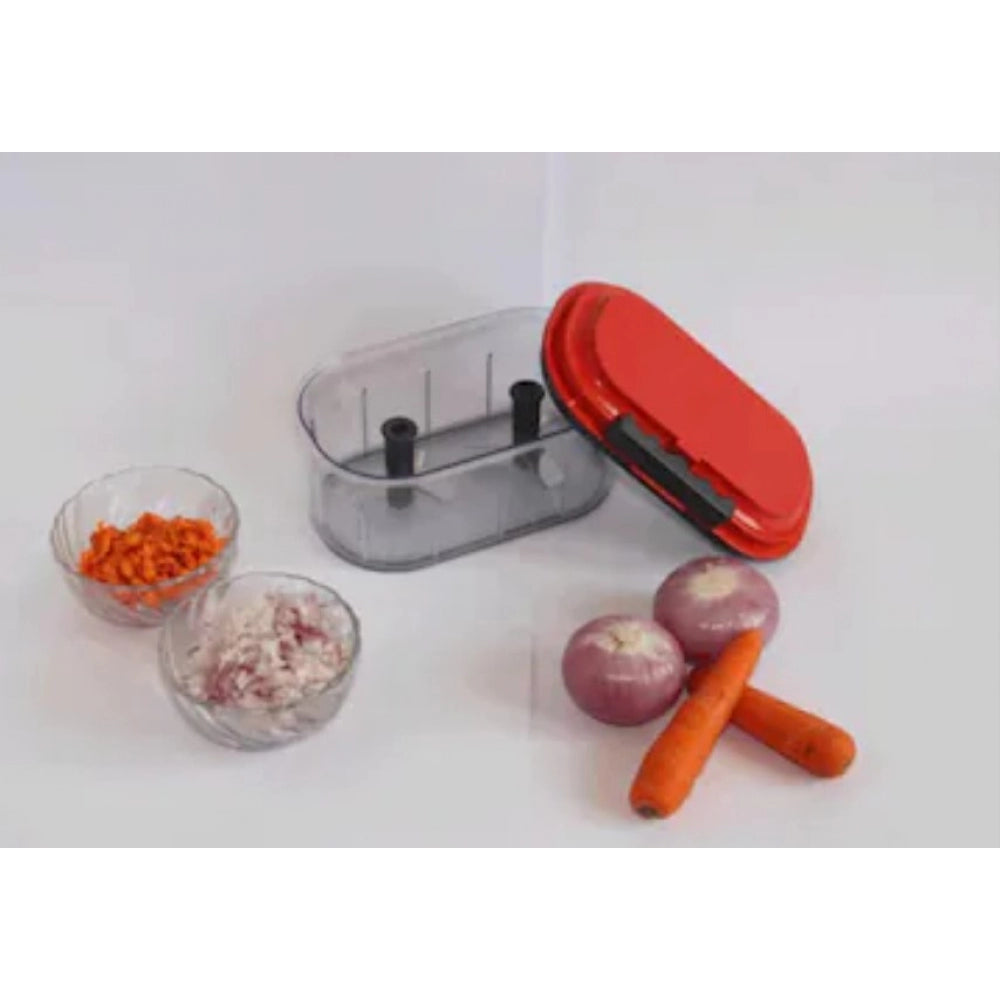 Amfyn Plastic Vegetable Chopper Set (Color: Assorted)