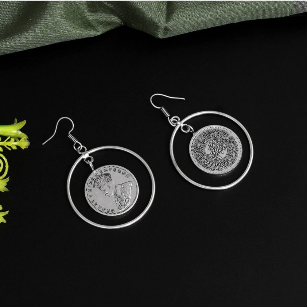 Fashion Women's Silver Color Oxidised Earrings