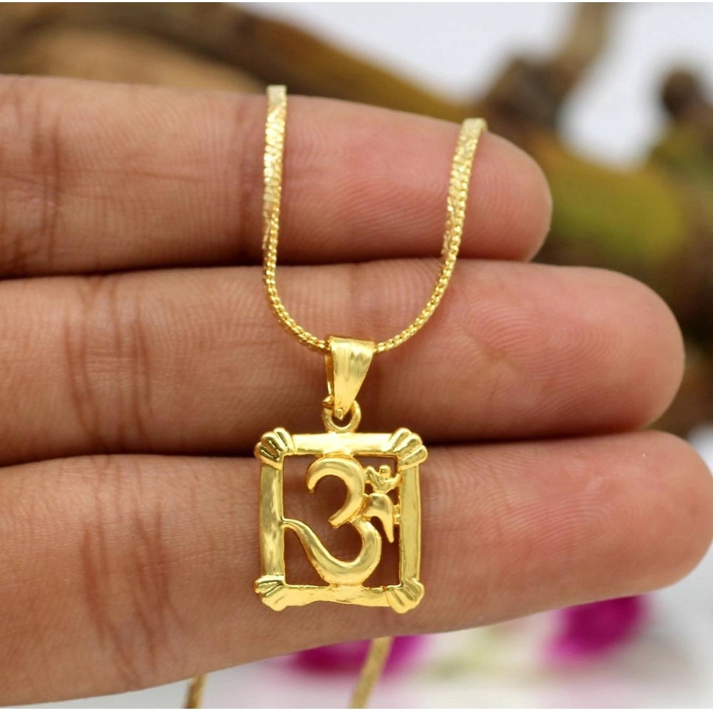 Fashion Women's Gold Color Om Temple Locket