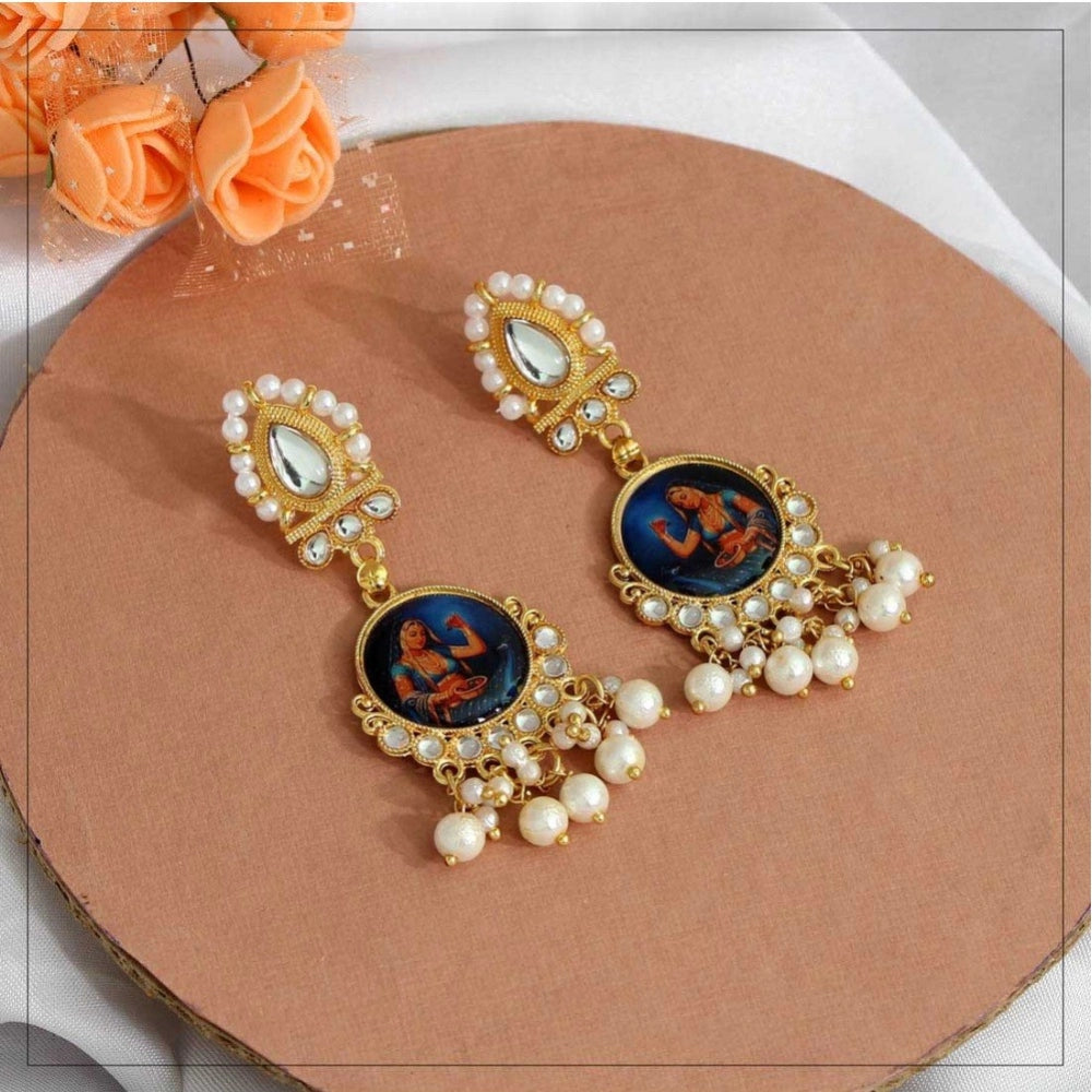 Fashion Women's Multi Color Kundan Kundan Earrings