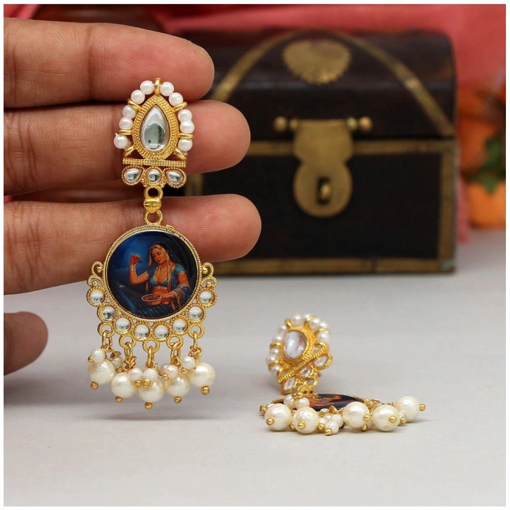 Fashion Women's Multi Color Kundan Kundan Earrings