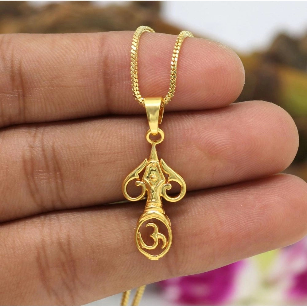 Fashion Women's Gold Color Om Temple Locket