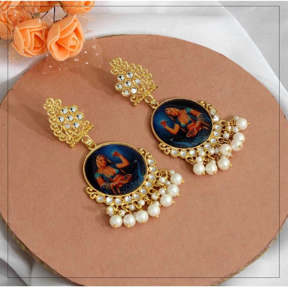 Fashion Women's Multi Color Kundan Kundan Earrings