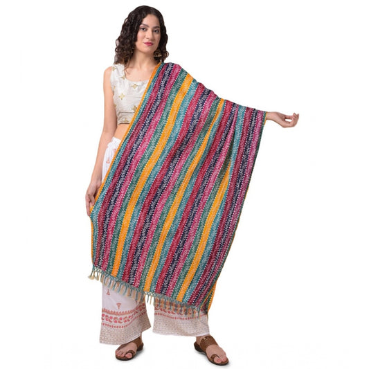 Amfyn Women's Chanderi Printed Dupatta (Multicolor, Length: 2.25 to 2.50 Mtr)