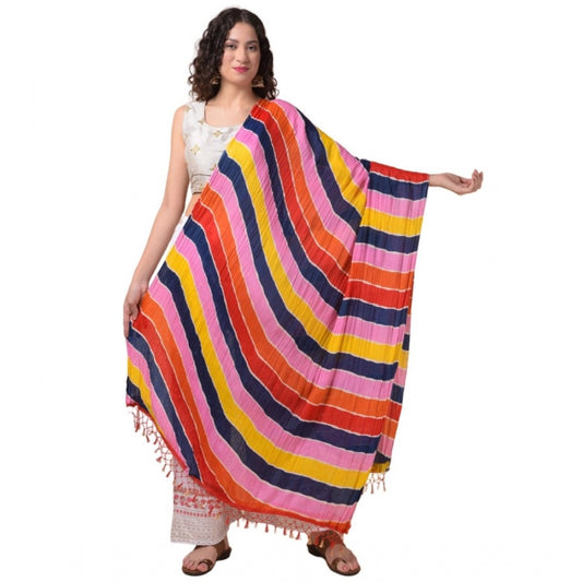 Amfyn Women's Chanderi Printed Dupatta (Multicolor, Length: 2.25 to 2.50 Mtr)