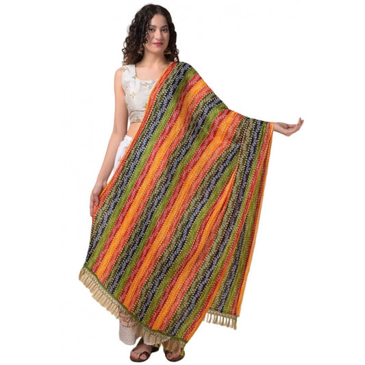 Amfyn Women's Chanderi Printed Dupatta (Multicolor, Length: 2.25 to 2.50 Mtr)