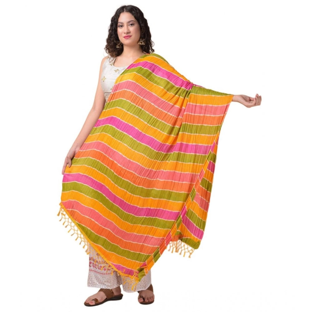 Amfyn Women's Chanderi Printed Dupatta (Multicolor, Length: 2.25 to 2.50 Mtr)