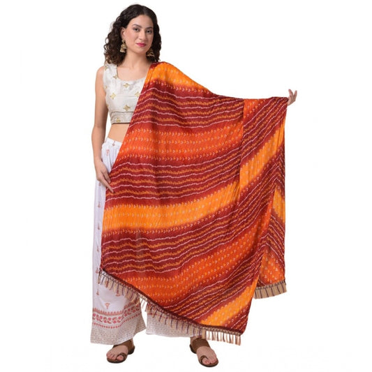 Amfyn Women's Chanderi Printed Dupatta (Multicolor, Length: 2.25 to 2.50 Mtr)