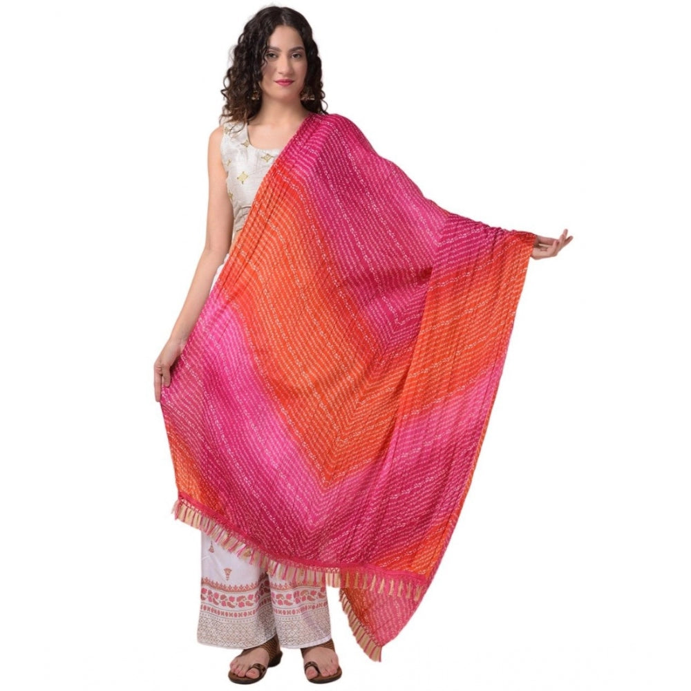 Amfyn Women's Chanderi Printed Dupatta (Multicolor, Length: 2.25 to 2.50 Mtr)