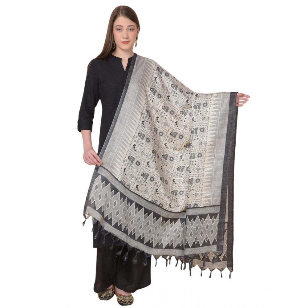 Amfyn Women's Art Silk Printed Dupatta (Multicolored, Length: 2.25 to 2.50 Mtr)