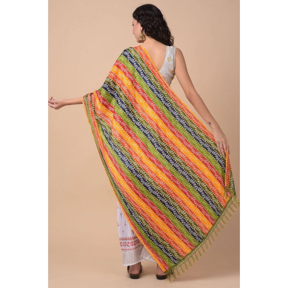 Amfyn Women's Chanderi Printed Dupatta (Multicolor, Length: 2.25 to 2.50 Mtr)