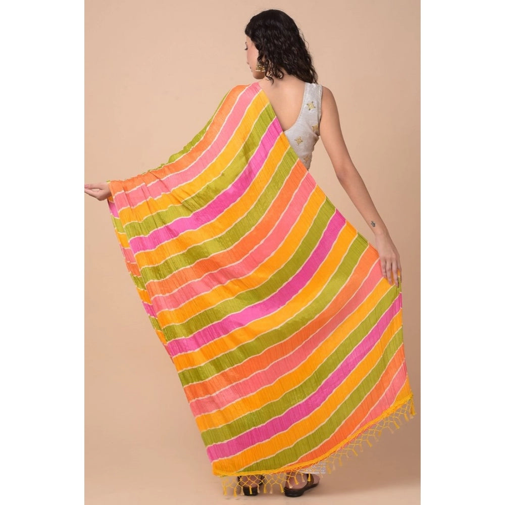 Amfyn Women's Chanderi Printed Dupatta (Multicolor, Length: 2.25 to 2.50 Mtr)