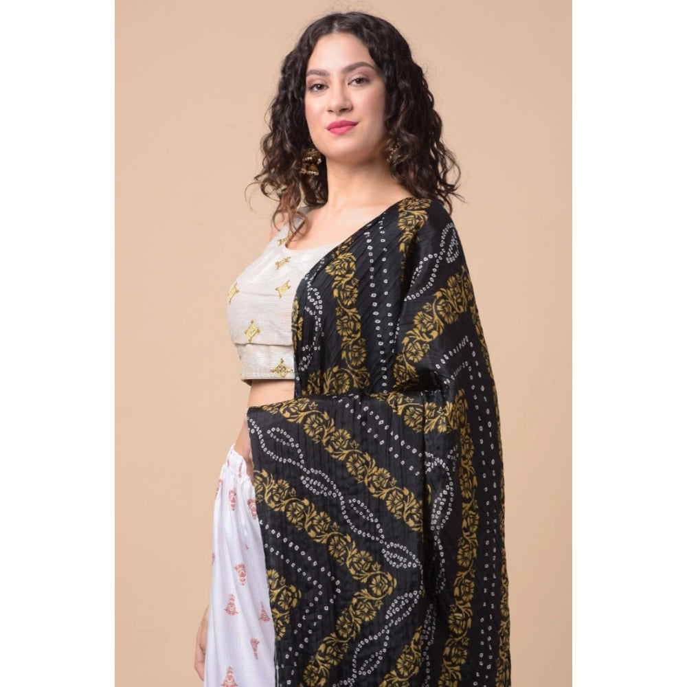 Amfyn Women's Chanderi Printed Dupatta (Multicolor, Length: 2.25 to 2.50 Mtr)