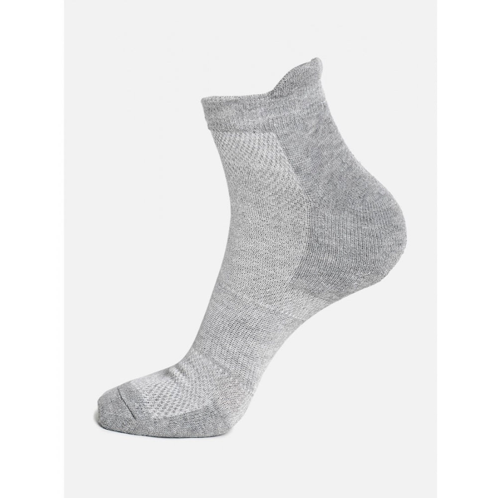 Amfyn 5 Pairs Unisex Casual Cotton Blended Solid Ankle length Socks (Assorted)