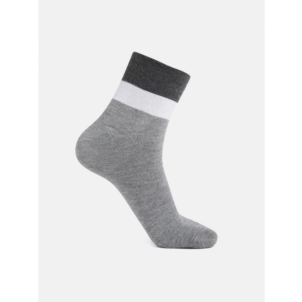 Amfyn 5 Pairs Men's Casual Cotton Blended Solid Ankle length Socks (Assorted)