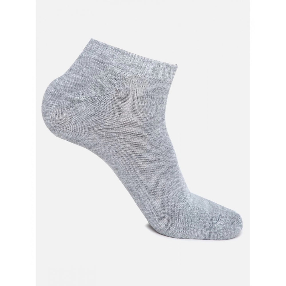 Amfyn 4 Pairs Unisex Casual Cotton Blended Solid Ankle length Socks (Assorted)