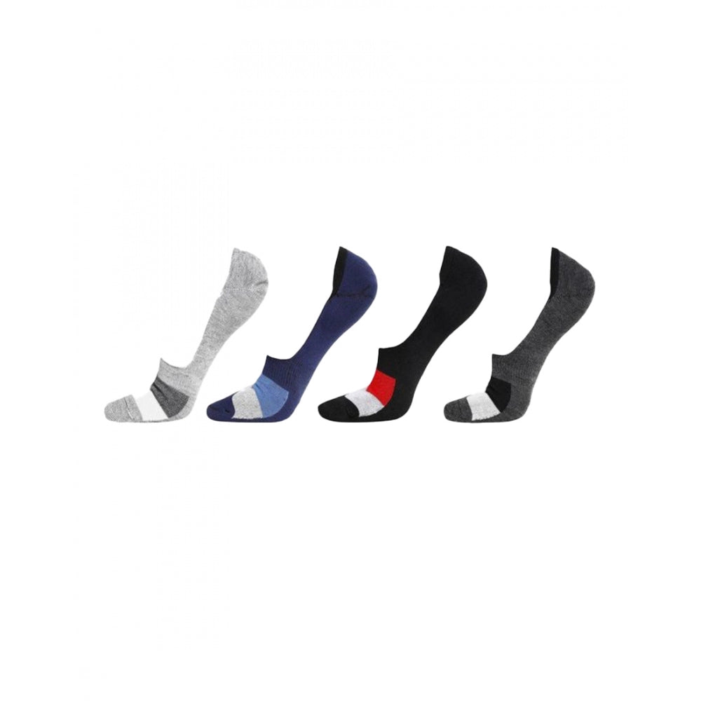 Amfyn 4 Pairs Unisex Casual Cotton Blended Printed No-show Socks (Assorted)