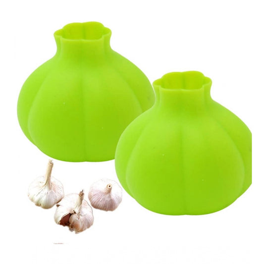 Amfyn Pack Of_2 Reusable Silicone Garlic Peeler (Assorted)