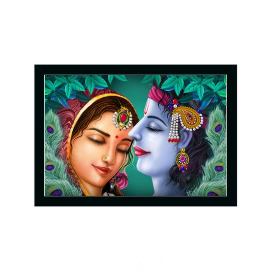 Amfyn Beautiful Radha Krishna Vinyl Sparkle Coated with Synthetic Photo Frame (Multicolor)