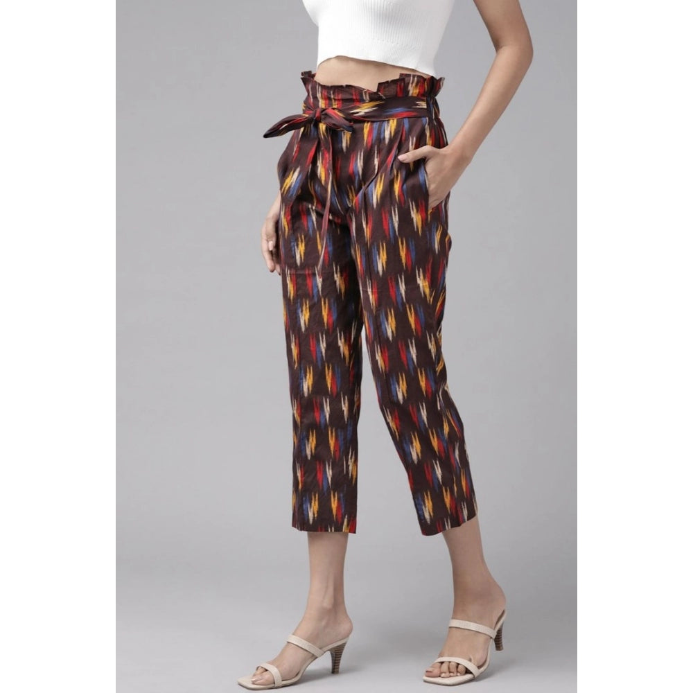 Amfyn Women's Casual Printed Cotton Trouser Pant (MultiColor)