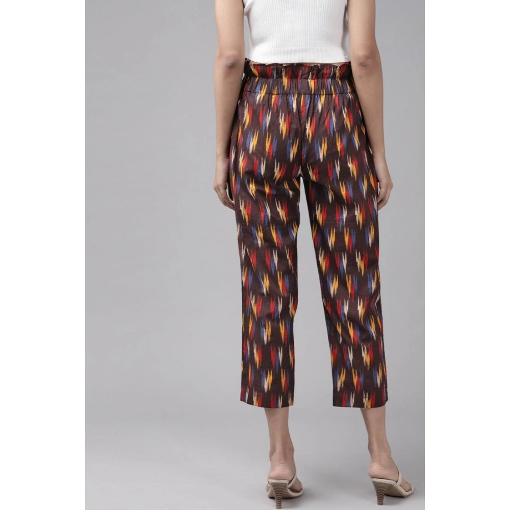 Amfyn Women's Casual Printed Cotton Trouser Pant (MultiColor)