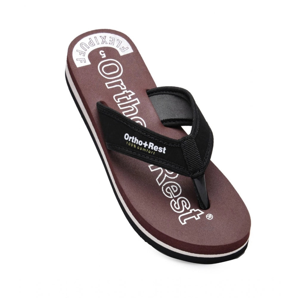 Amfyn Unisex Rubber Comfortable Orthopedic Doctor Slipper and Flip Flops (Maroon)