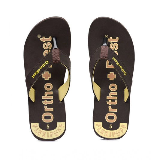 Fashion Unisex Rubber Comfortable Orthopedic Doctor Slipper and Flip Flops (Brown)