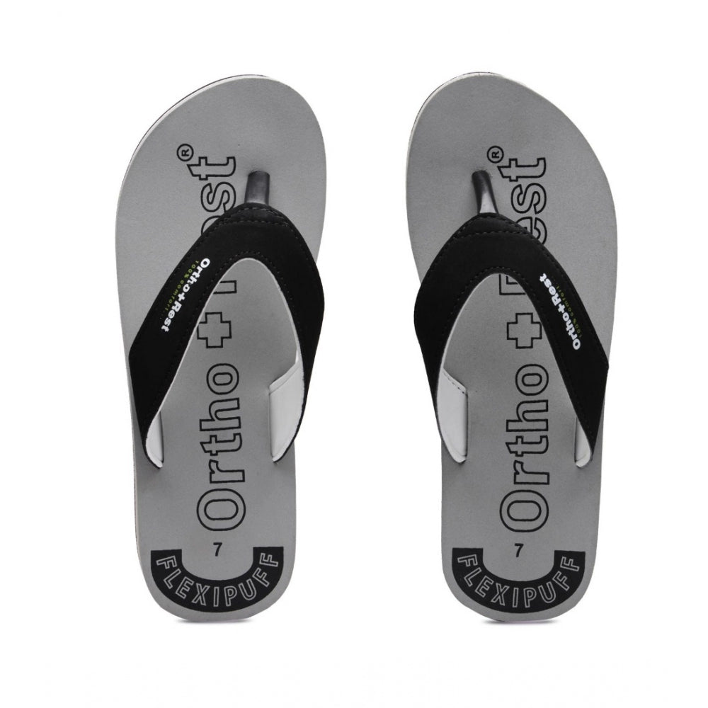 Amfyn Unisex Rubber Comfortable Orthopedic Doctor Slipper and Flip Flops (Grey)