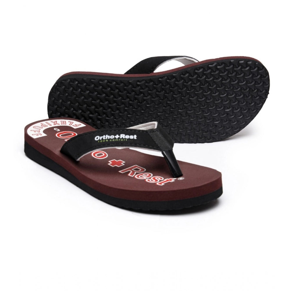 Amfyn Unisex Rubber Comfortable Orthopedic Doctor Slipper and Flip Flops (Maroon)